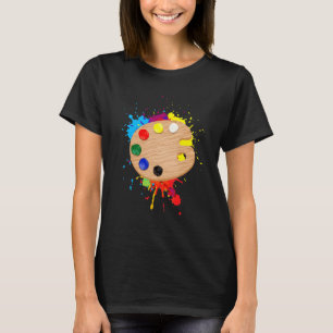 Funny Paint Pallet For Kids Men Women Painting Art T-Shirt
