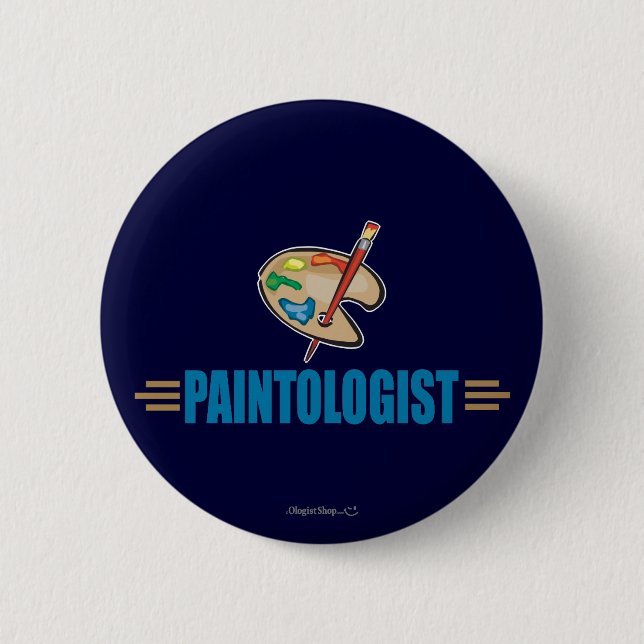Funny Painter 6 Cm Round Badge (Front)