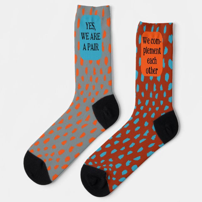 Funny Pair of complementary coloured  Socks (Left)