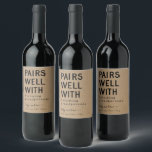 Funny Pairs Well with Becoming Grandparents Wine Label<br><div class="desc">Funny Pairs Well with Becoming Grandparents Wine Label</div>