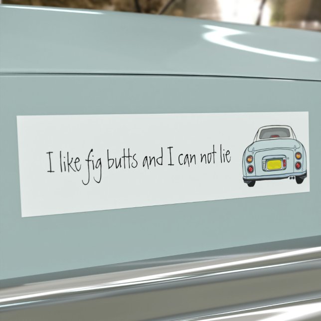 Funny Pale Aqua I Like Figaro Car Bumper Sticker (Do you like Pale Aqua Figaro cars & can not lie? This is the car bumper sticker just for you)