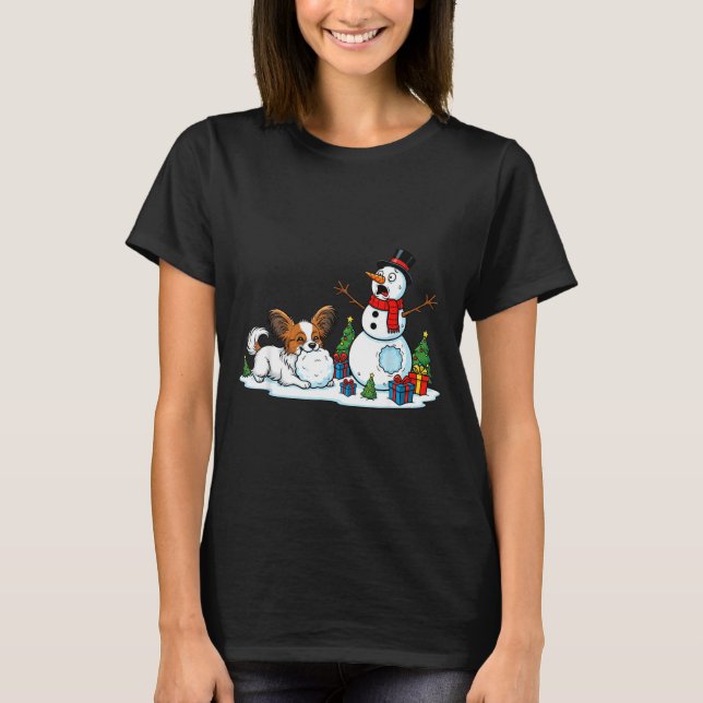 Funny Pallon Snowman Christmas Tree Xmas Womens Me T-Shirt (Front)