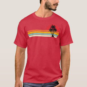 Funny Palm tree tropical beach retro vintage style T-Shirt