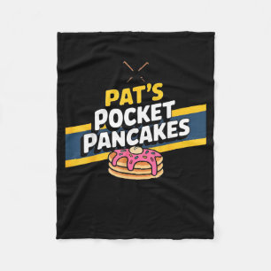 Funny Pancake Breakfast Saying Fleece Blanket