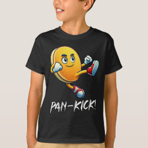 Funny Pancake Pan Karate Kick Boys Girls Food Love T-Shirt