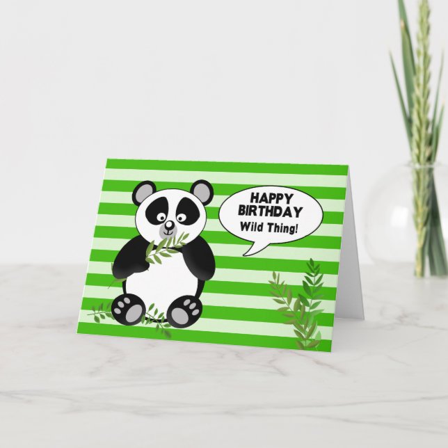 Funny Panda Bear - BIRTHDAY - Humour Card (Front)