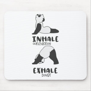 Funny Panda Bear Inhale Exhale Panda Yoga Mouse Pad