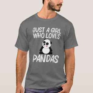 Funny Panda Design For Girls Mom Black White Bear T-Shirt