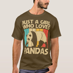 Funny Panda Design For Girls Women Panda Bear Anim T-Shirt