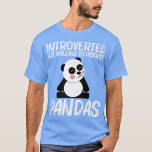 Funny Panda Design For Men Women Black White Bear T-Shirt
