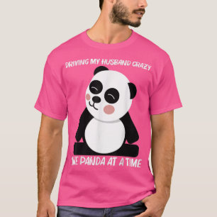 Funny Panda Design For Women Mum Black White Bear T-Shirt