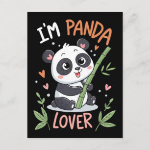 Funny Panda Design Shirt for Bear Lovers Holiday Postcard