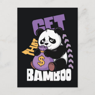 Funny Panda Design Shirt for Bear Lovers Holiday Postcard