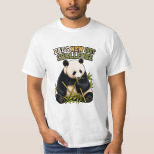 Funny Panda Diet Challenge Father's Day T-Shirt