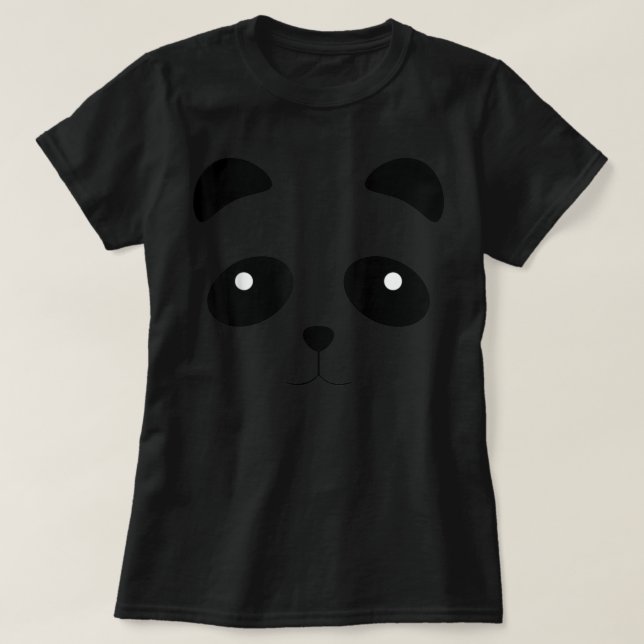 Funny Panda Face Halloween Costume - Cool Kids Gif T-Shirt (Design Front)