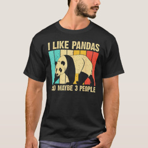 Funny Panda For Kids Boys Girls Panda Bear T-Shirt