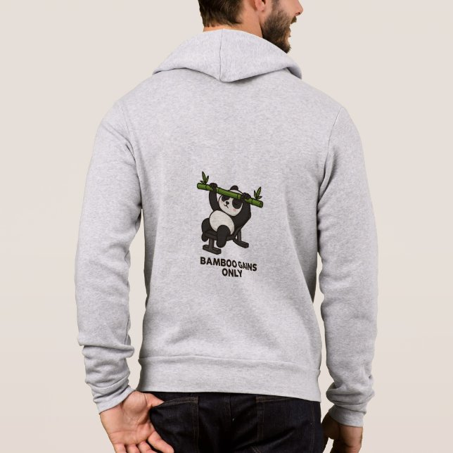 Funny Panda Gym Hoodie – Bamboo Gyms Only Fitness  (Back)