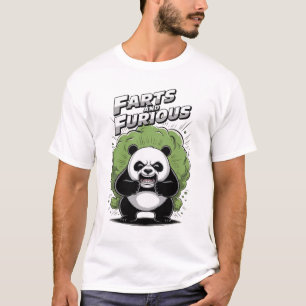 Funny Panda having hard time to Fart on a T-Shirt