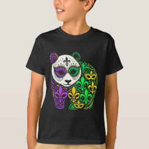 Funny Panda Mardi Gras Festival Carnival Womens Me T-Shirt