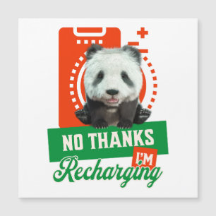 Funny Panda Recharging Introvert Battery Design