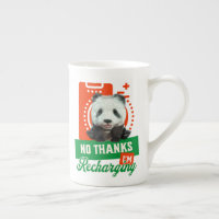 Funny Panda Recharging Introvert Battery Design
