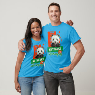 Funny Panda Recharging Introvert Battery Design T-Shirt