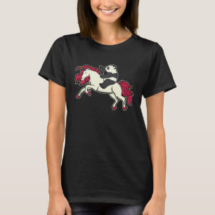 Funny Panda Riding Unicorn T-Shirt For Panda Unico