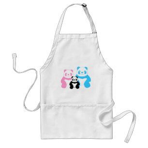 Funny panda’s family standard apron