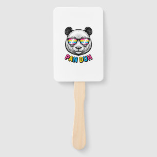 Funny Panda Sunglasses Vintage Engraving Shirt Des Hand Fan