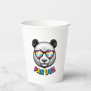 Funny Panda Sunglasses Vintage Engraving Shirt Des Paper Cups