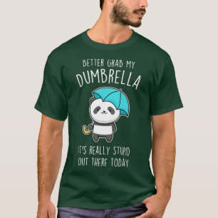 Funny Panda Umbrella T-Shirt