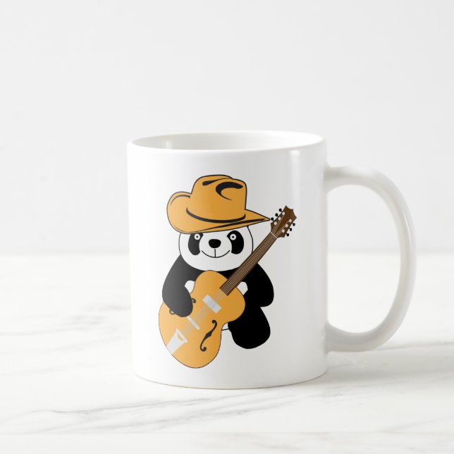 Funny panda with guitar coffee mug (Right)