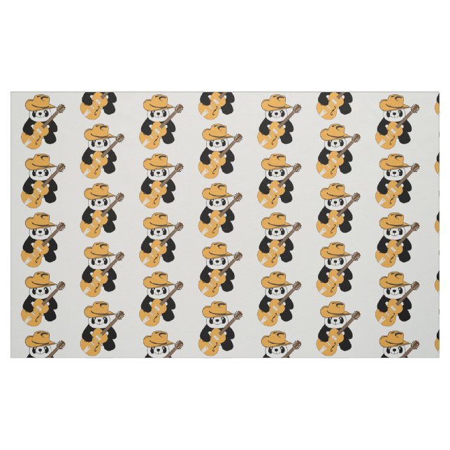 Funny panda with guitar fabric (Fat Quarter)