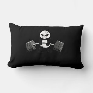 Funny Panda Workout Kitten Gym Deadlift Power Lumbar Cushion