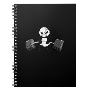 Funny Panda Workout Kitten Gym Deadlift Power Notebook