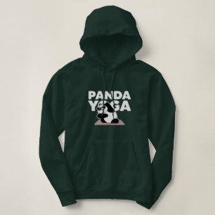 funny panda yoga hoodie