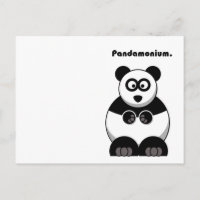Funny Pandamonium Panda Cartoon, Cute Stress Pun