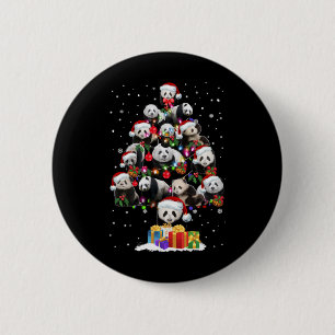 Funny Pandas Santa Hat Christmas Tree Ornament T S 6 Cm Round Badge