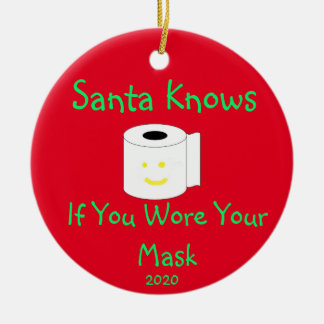 Funny Pandemic Christmas Ceramic Tree Decoration