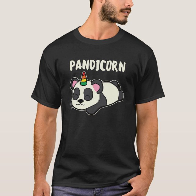 Funny Pandicorn T-Shirt For Panda Lover Unicorn Gi (Front)