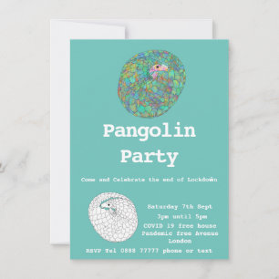 Funny Pangolin lockdown free Covid19 humour Party