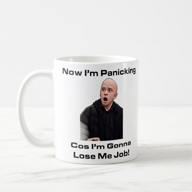 Funny Panic Mug Novelty Coffee Cup Work Humor Off (Left)