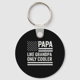 Funny Papa Art For Grandpa From Grandkids Father's Key Ring