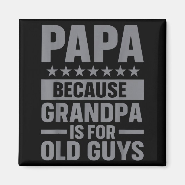 Funny Papa Art For Grandpa From Grandkids Father's Magnet (Front)