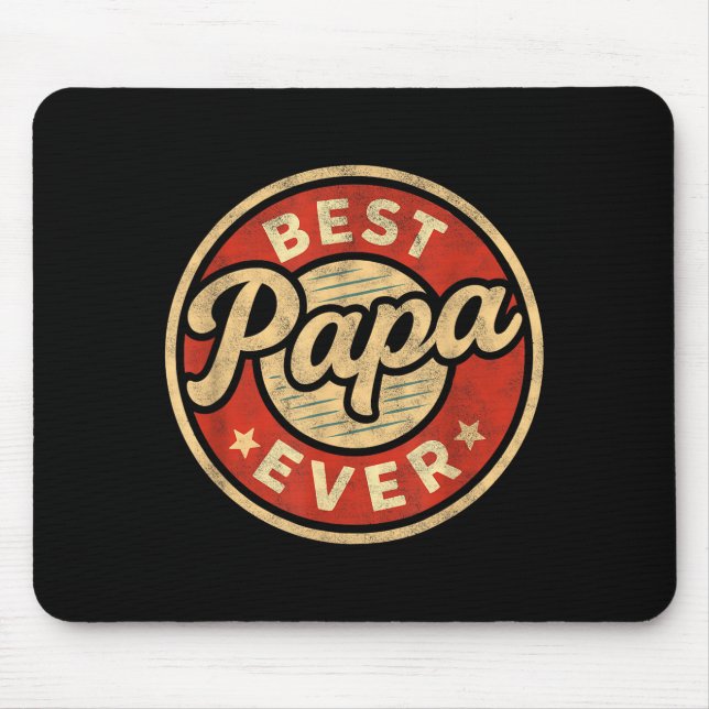 Funny Papa Art For Grandpa From Grandkids Father's Mouse Pad (Front)