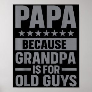 Funny Papa Art For Grandpa From Grandkids Father's Poster