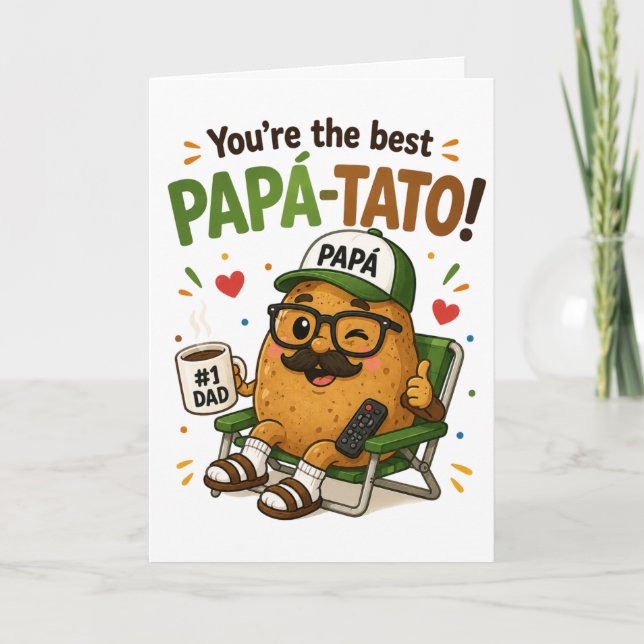 Funny Papá Tato Dad Birthday Card  (Front)
