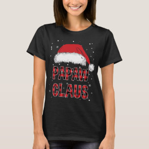Funny Papaw Claus Red Plaid Christmas Family Pjs M T-Shirt
