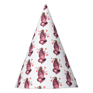 Funny Paper Party Hat with Playful Sloth - Smile