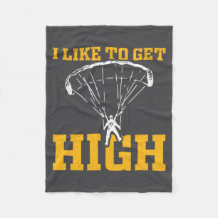Funny Parachute Quote Skydiver  Fleece Blanket